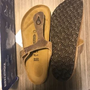 Women’s distressed leather Birkenstocks